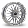 17 Inch Borbet CW4 Silver Alloy Wheels