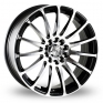 17 Inch Wolfrace Pro Sprint Black Polished Alloy Wheels