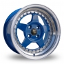 15 Inch Cades Blast Blue Polished Alloy Wheels