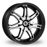 17 Inch Wolfrace Aguri Black Polished Alloy Wheels