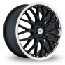 17 Inch BK Racing 299 Black Polished Alloy Wheels