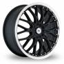 18 Inch BK Racing 299 Black Polished Alloy Wheels