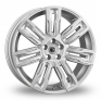 22 Inch Hawke Hermes Silver Alloy Wheels