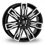 22 Inch Hawke Hermes Black Polished Alloy Wheels