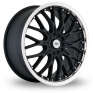 15 Inch BK Racing 299 Black Polished Alloy Wheels