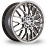 19 Inch BK Racing 299 Hyper Black Alloy Wheels