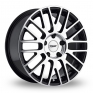 15 Inch TSW Galvez Black Polished Alloy Wheels