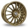 17 Inch BK Racing 984 Gold Alloy Wheels