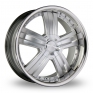 22 Inch Ace C899 Deluxe Hyper Silver Polished Alloy Wheels