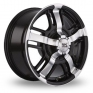 18 Inch BK Racing 796 Black Polished Alloy Wheels