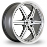 17 Inch BK Racing 516 Gun Metal Polished Alloy Wheels