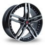 19 Inch Axe Ex 7even Black Polished Alloy Wheels