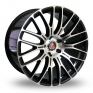 20 Inch Axe Ex 9ine Black Polished Alloy Wheels