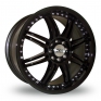 17 Inch BK Racing 563 Black Alloy Wheels