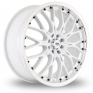 17 Inch BK Racing 299 White Polished Alloy Wheels