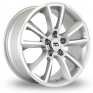 18 Inch BK Racing 999 Silver Alloy Wheels