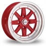 15 Inch Konig B Bomb Red Polished Alloy Wheels