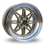 15 Inch Axe Ex 4our Gold Polished Alloy Wheels