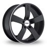 19 Inch TSW Spa Black Polished Alloy Wheels