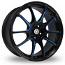 17 Inch Konig Illusion Black Blue Alloy Wheels