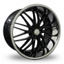 9x22 (Front) & 10.5x22 (Rear) Hawke Individual 780 Black Alloy Wheels