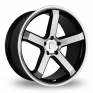 20 Inch SLCC SLCC 2 Black Polished Alloy Wheels