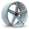 19 Inch Axe EX14 White Black Alloy Wheels