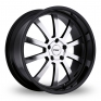 18 Inch TSW Willow Black Polished Alloy Wheels