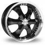 22 Inch Dotz Omega Black Polished Alloy Wheels