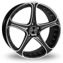 18 Inch Dotz Predator Black Polished Alloy Wheels