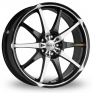 17 Inch Dotz Shuriken Black Polished Alloy Wheels