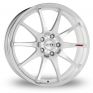 18 Inch Dotz Shuriken White Polished Alloy Wheels