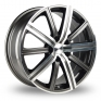 17 Inch DeCorsa D662 Illusion Gun Metal Polished Alloy Wheels