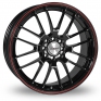 17 Inch Dezent Motion Black Red Alloy Wheels