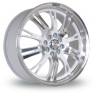 17 Inch League 190 Alchemist White Polished Alloy Wheels