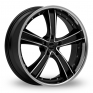 22 Inch Inovit Crillon Black Polished Alloy Wheels