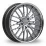 19 Inch Inovit Haste Hyper Silver/Stainless Lip Alloy Wheels