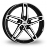 18 Inch AEZ Genua Black Polished Alloy Wheels