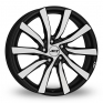 19 Inch AEZ Reef SUV Black Polished Alloy Wheels