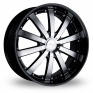 20 Inch Ace C853 Executive Black Polished Alloy Wheels