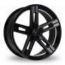 20 Inch Wolfrace Stuttgart Gloss Black Alloy Wheels