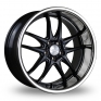 9x20 (Front) & 10x20 (Rear) Judd T404 Matt Black Chrome Lip Alloy Wheels