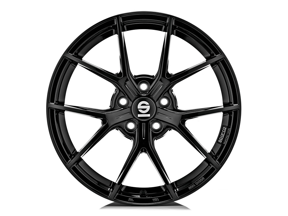 18 Inch Sparco Podio Gloss Black Alloy Wheels