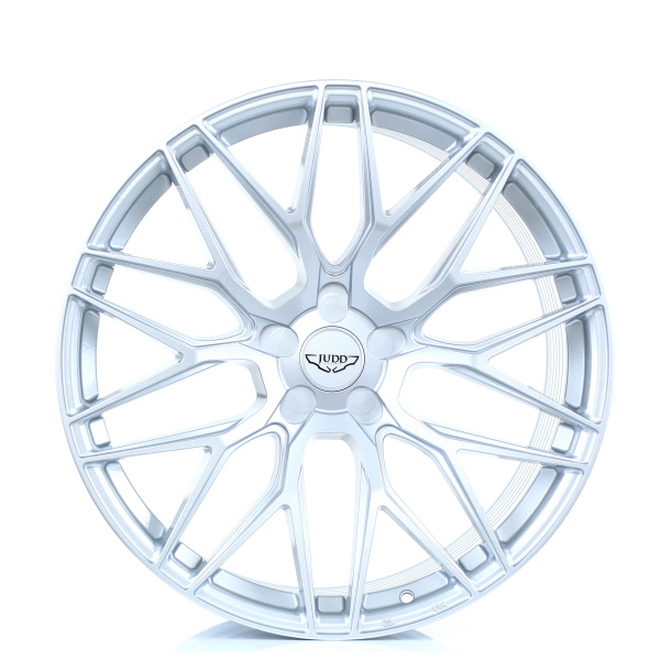 9x21 (Front) & 10.5x21 (Rear) Judd Model One Silver Alloy Wheels