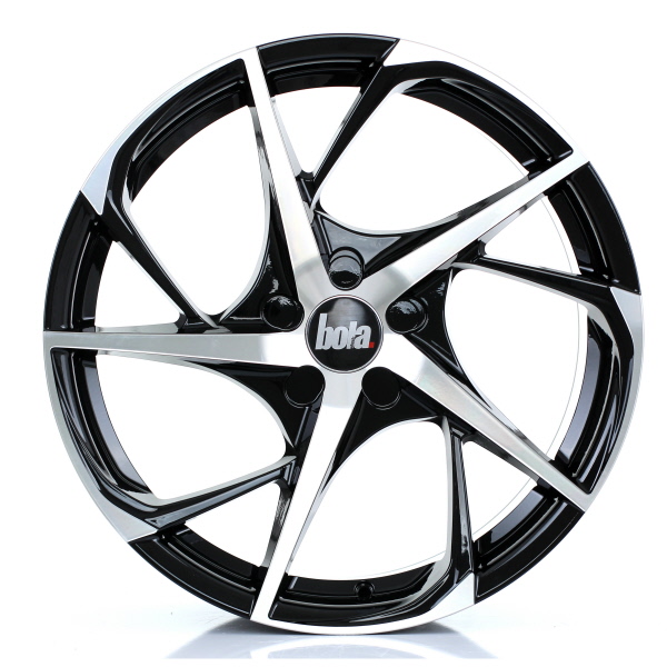 19 Inch Bola B18 Black Polished Alloy Wheels