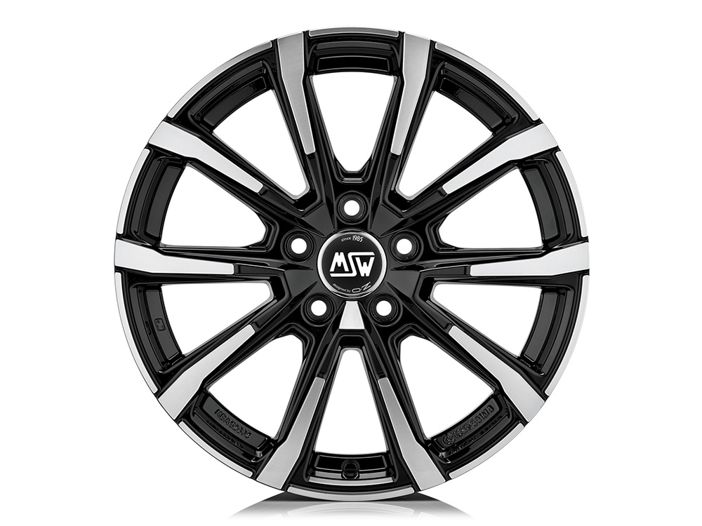 16 Inch MSW (by OZ) 79 Black Polished Alloy Wheels