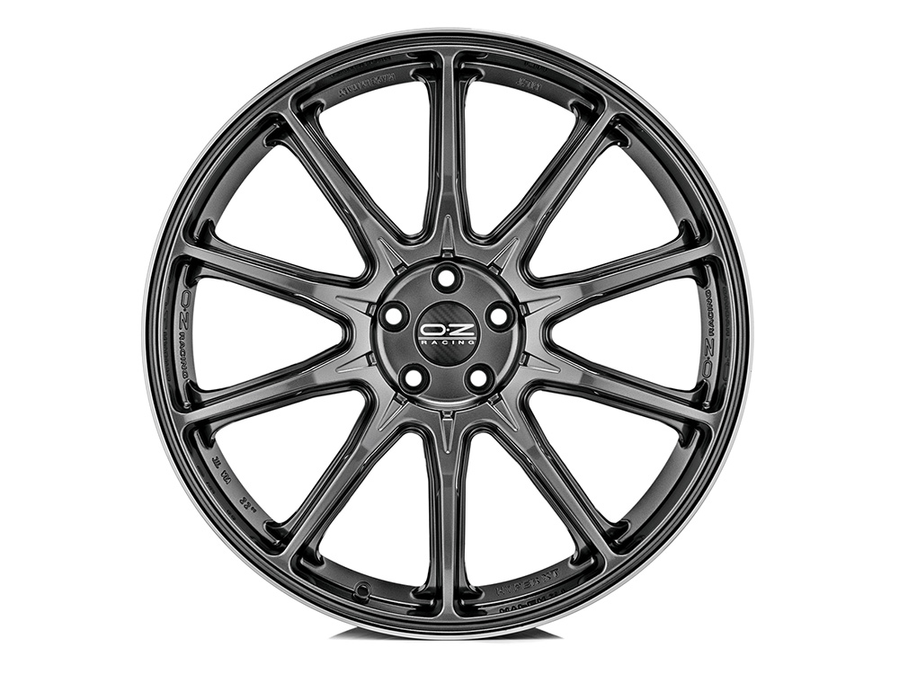 22 Inch OZ Racing Hyper XT HLT Graphite Polished Lip Alloy Wheels